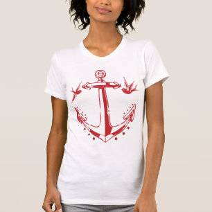 T-shirt Tatouage vintage Pirate Ancre & Sparrow Sailor Tee