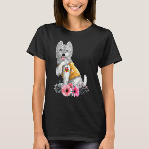 T-shirt Tatouage Westie J'aime Maman Chien Drôle de Fête d