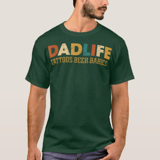 T-shirt Tatouages Bière bébé papa Fête des pères de vie Ta