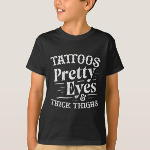 T-shirt Tatouages De Gym Joli Yeux Épais Thighs Entraîneme