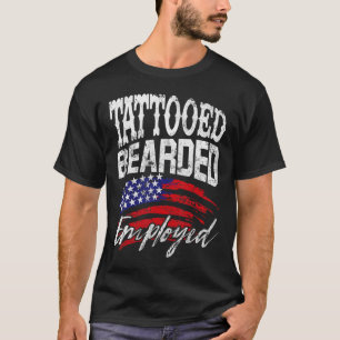 T-shirt Tatoué Barbu Embauché Vintage Tatouage Barbe Tee