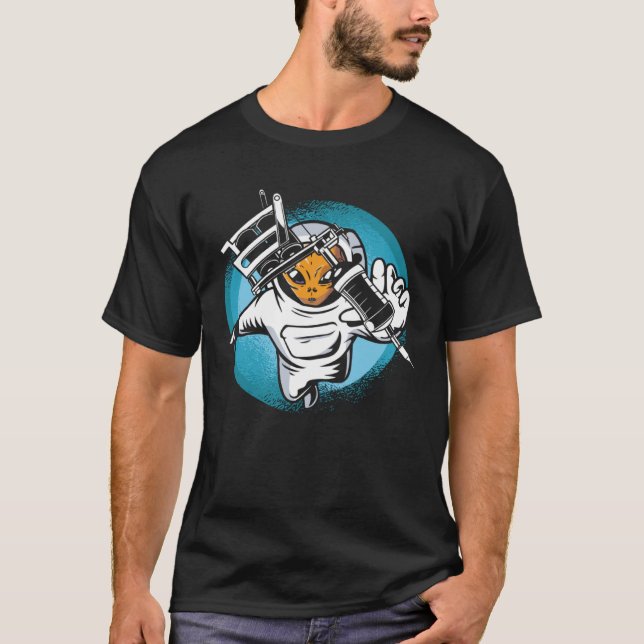 T-shirt Tatouiste Alien Spaceman (Devant)