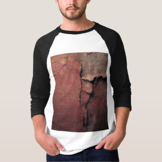 T-shirt Tattered Canvas Abstract in Rust and Earth
