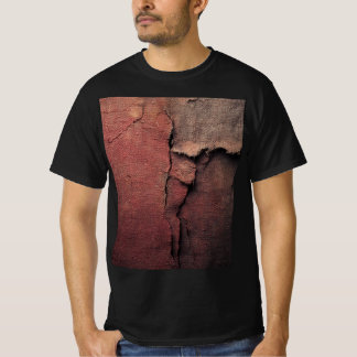 T-shirt Tattered Canvas Abstract in Rust and Earth