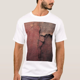 T-shirt Tattered Canvas Abstract in Rust and Earth
