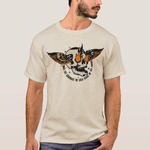 T-shirt Tattoo crâne et yeux en flamme aile