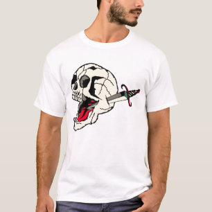 T-shirt Tattoo crane transperce dague tete de mort old sch