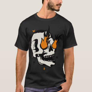 T-shirt Tattoo crâne yeux enflammer tête de mort