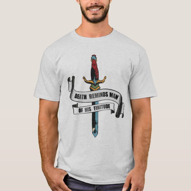 T-shirt Tattoo dague couteau poignard tomorrow may never c (Devant)