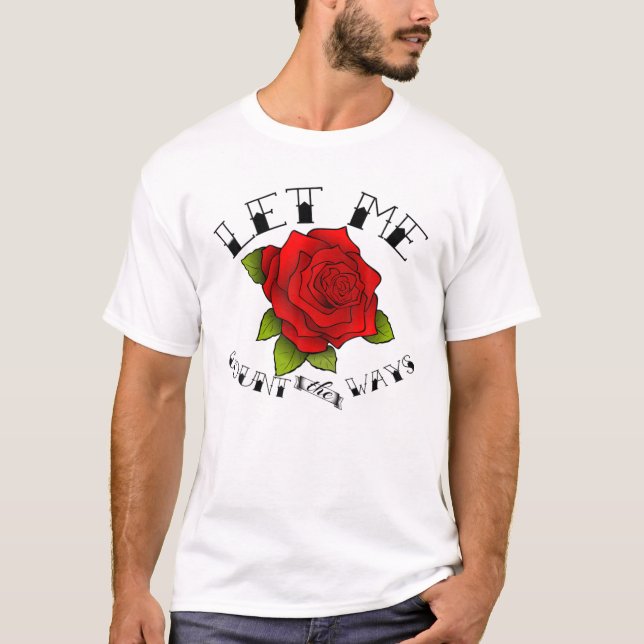 T-shirt Tattoo Flash Art Style Rose T (Devant)