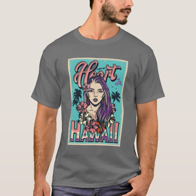 T-shirt Tattoo Hawaï Cœur (Devant)
