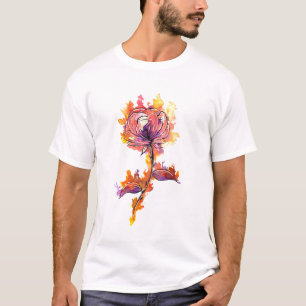 T-shirt Tattoo Rose en feu
