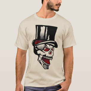 T-shirt tattoo tete de mort crane skull chapeau fantiaise