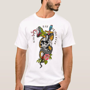 T-shirt Tattoo tete de mort tomorrow never comem ay crane