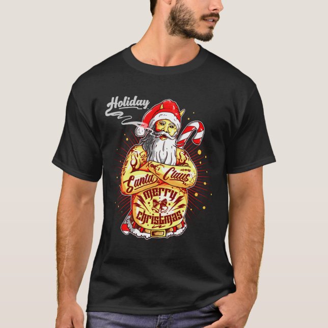 T-shirt Tattoo trop sévère Père Noël Joyeux Noël (Devant)