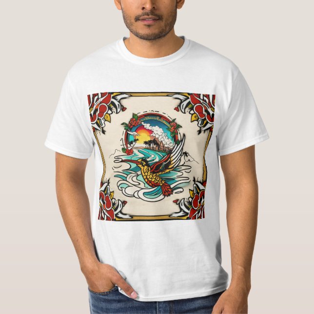 T-shirt "Tattooed Skies : Birds Edition Tee" (Devant)