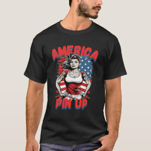T-shirt TattooUp Drapeau Américain Moody Et séduisant