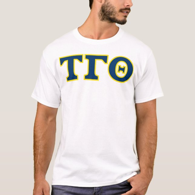 T-shirt Tau Gamma Theta Lettres - Blanc (Devant)