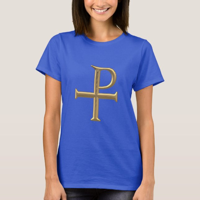 T-shirt Tau-Rho en or "3D" (Devant)