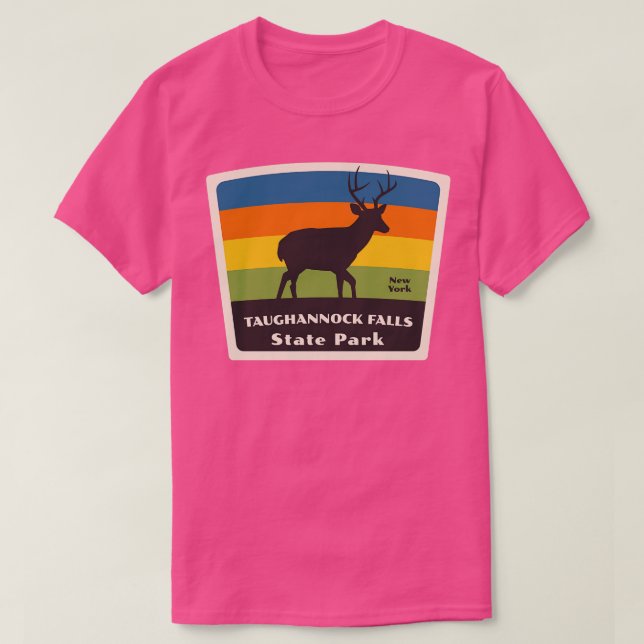 T-shirt Taughannock Falls State Park New York Roaming Deer (Design devant)