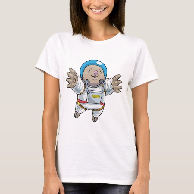 T-shirt Taupe Astronaute Espace (Devant)