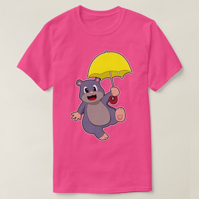 T-shirt Taupe avec parapluie (Design devant)