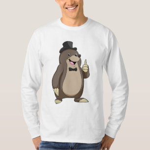 T-shirt Taupe comme marié avec cravate