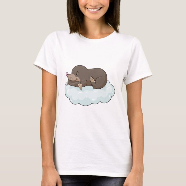 T-shirt Taupe sur nuages (Devant)