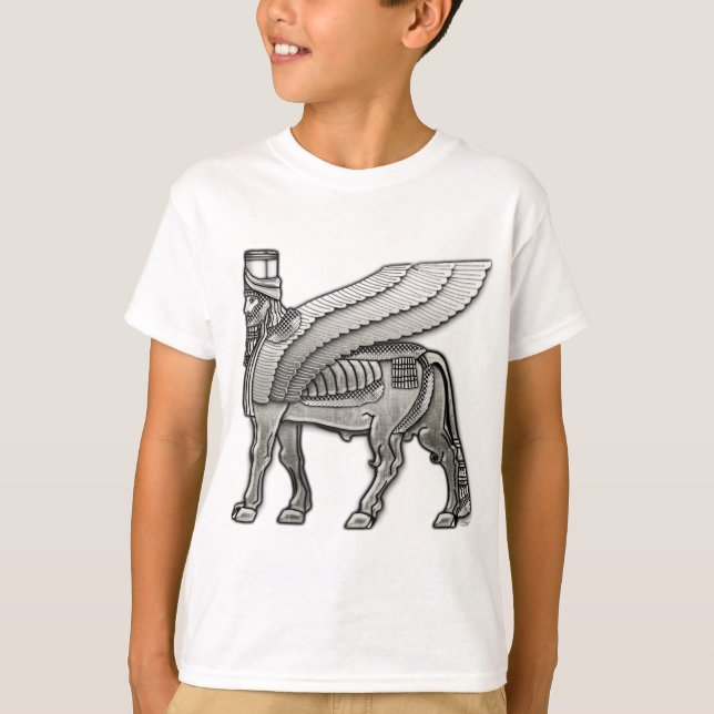 T-shirt Taureau à ailes par Babylonien Lamassu (Devant)