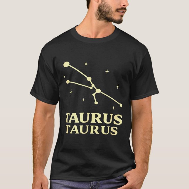 T-shirt Taureau astrologie signe du zodiaque constellation (Devant)