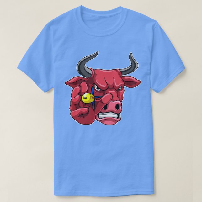 T-shirt Taureau aux fléchettes avec Dart 1 (Design devant)