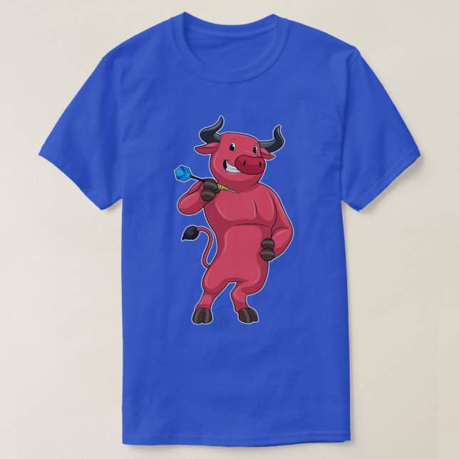 T-shirt Taureau aux fléchettes avec fléchette (Design devant)