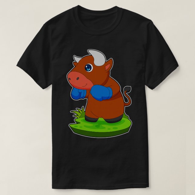 T-shirt Taureau Boxer Gants de boxe Boxe (Design devant)