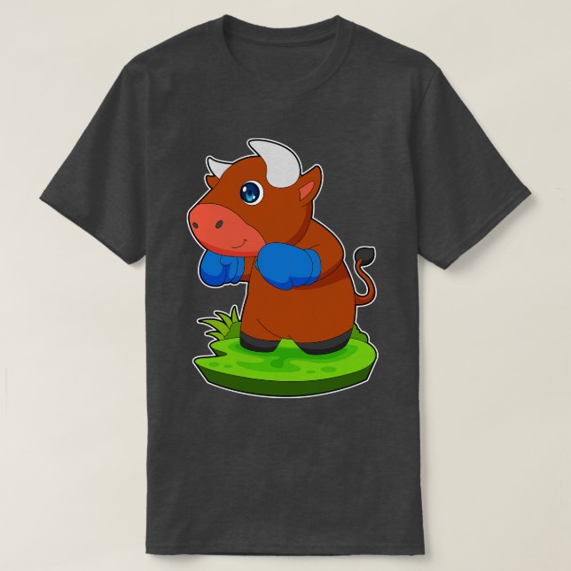 T-shirt Taureau Boxer Gants de boxe Boxe (Design devant)