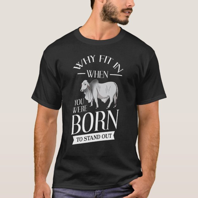 T-shirt Taureau Brahman Bovins Mini Zébu Vache (Devant)