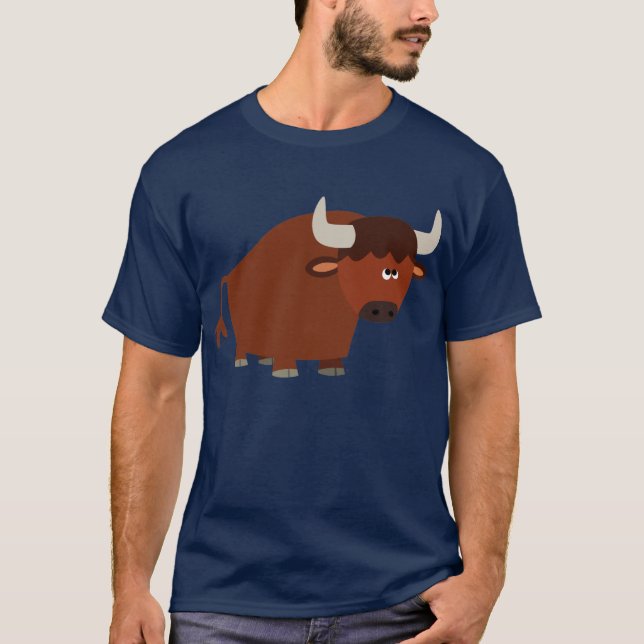 T-shirt Taureau Cartoon Shy (Devant)
