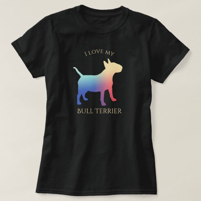 T-shirt Taureau coloré Terrier Silhouette (Design devant)