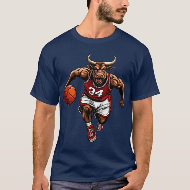 T-shirt taureau de basket (Devant)