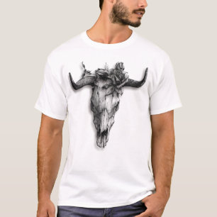 T-shirt Taureau et Rose