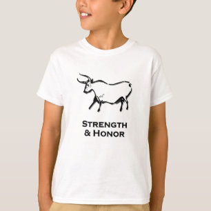T-shirt Taureau, force et honneur noir