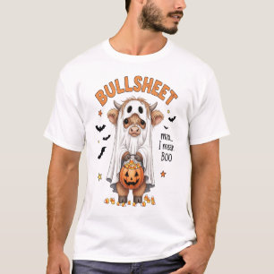 T-shirt Taureau Highland Cow Drôle Fantôme