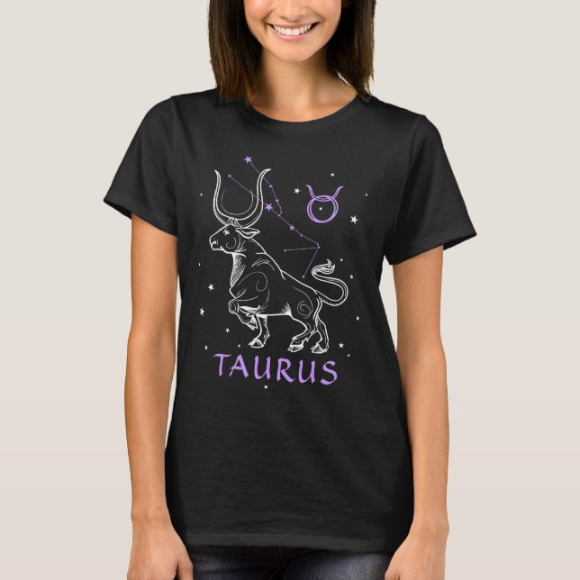 T-shirt Taureau le zodiaque de constellation d'astrologie (Devant)