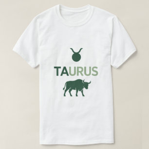 T-shirt Taureau Minimaliste Géométrique Zodiaque Graphique
