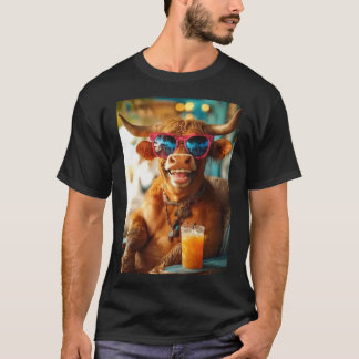 T-shirt Taureau négligent avec Sommer flair