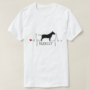 T-shirt Taureau personnalisé Aimer Mon Chien Coeur Beat