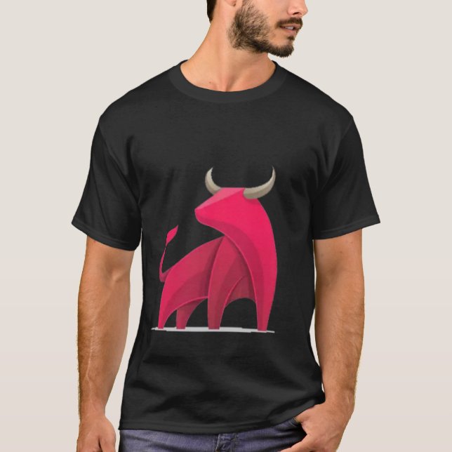 T-shirt taureau rouge (Devant)