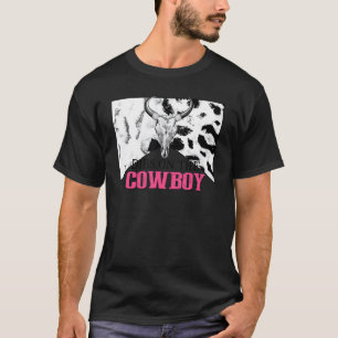 T-shirt Taureau Taureau Sur La Cowboy Western Country Cowh