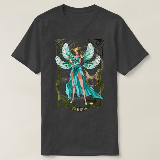 T-shirt Taurus Anime Anniversaire Fées Taurus (Design devant)