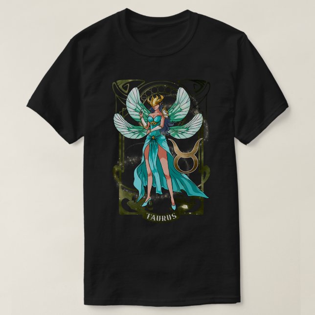 T-shirt Taurus Anime Anniversaire Fées Taurus (Design devant)