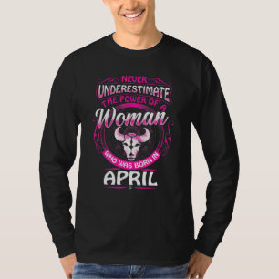 T-shirt Taurus Avril Reine Femmes Né En Avril Rose